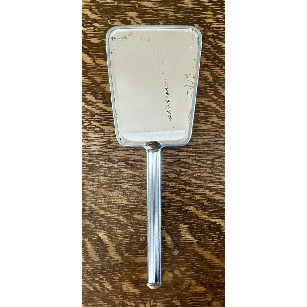 Vintage Antique Old Hand Held Vanity Mirror